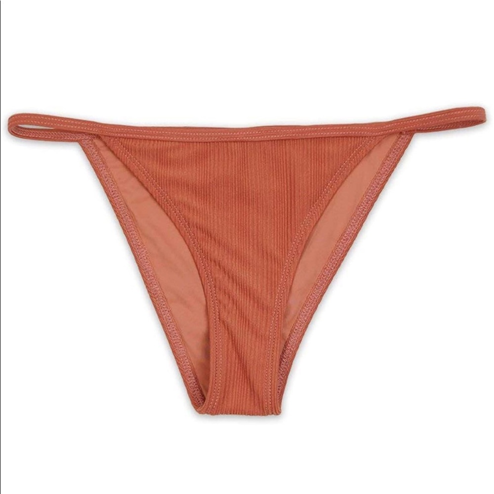 🆕Ris-k Ribbed  bikini bottoms in sunset